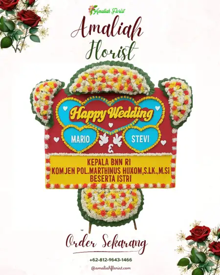 Papan Bunga Pernikahan Luminda